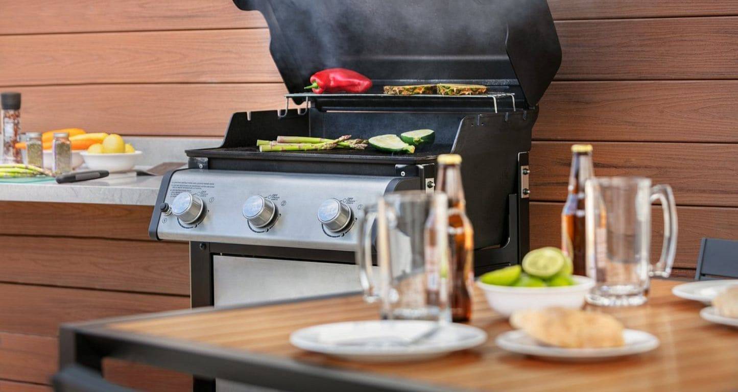 A grill on a patio at Candlewood Suites