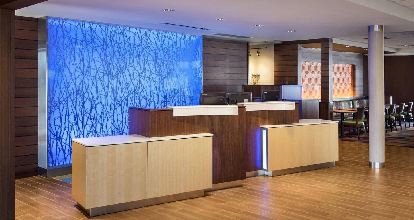 The front desk at Fairfield Inn & Suites Wilmington New Castle