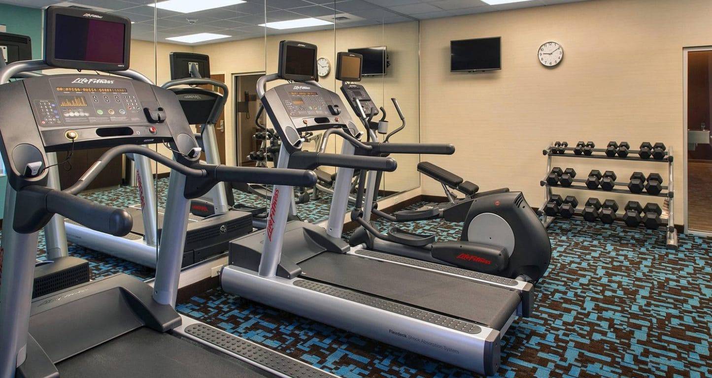 A fitness center at Fairfield Inn & Suites Wilmington New Castle
