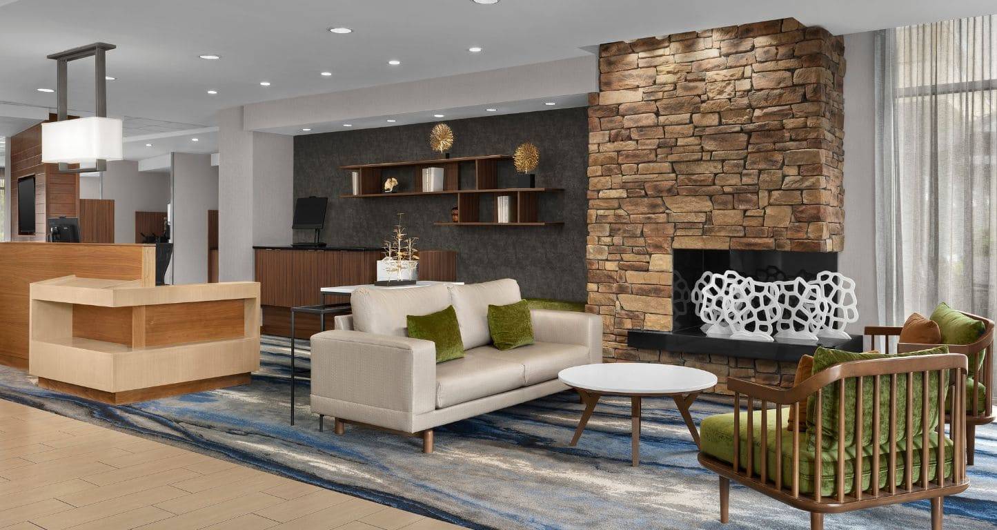 The lobby of Fairfield Inn & Suites Fayetteville