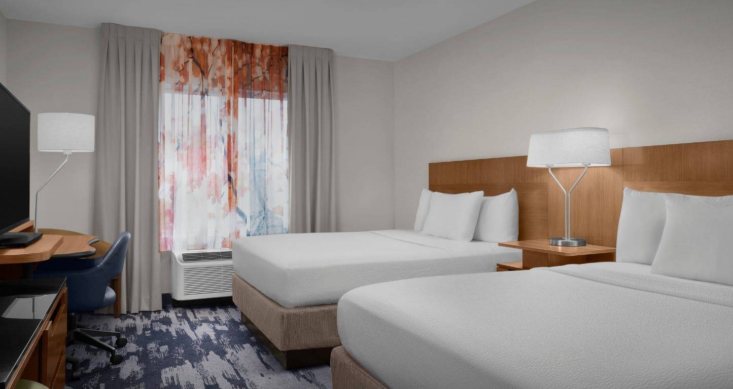 A two bed suite at Fairfield Inn & Suites Fayetteville