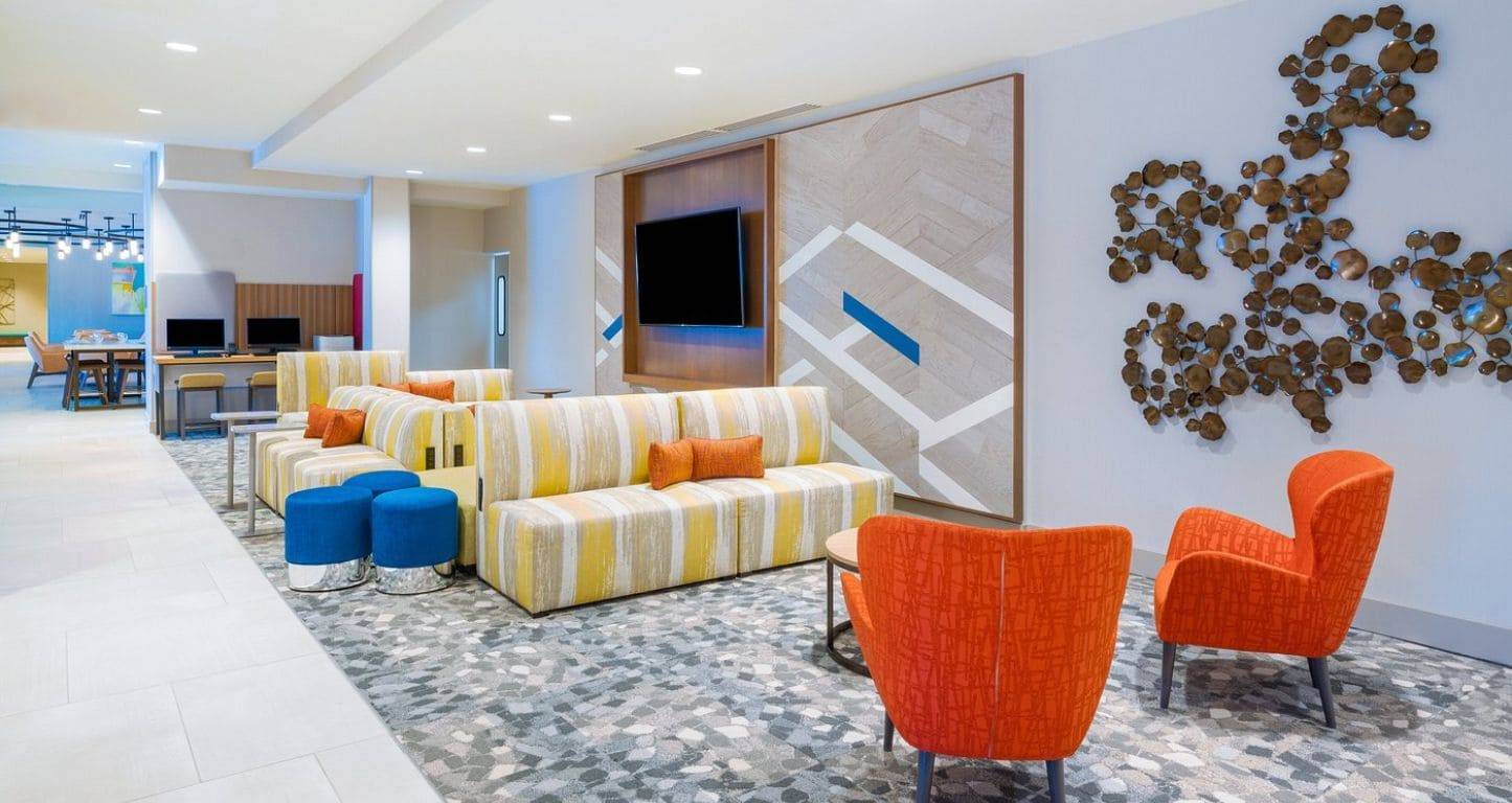 The lobby at Hilton Garden Inn Brunswick