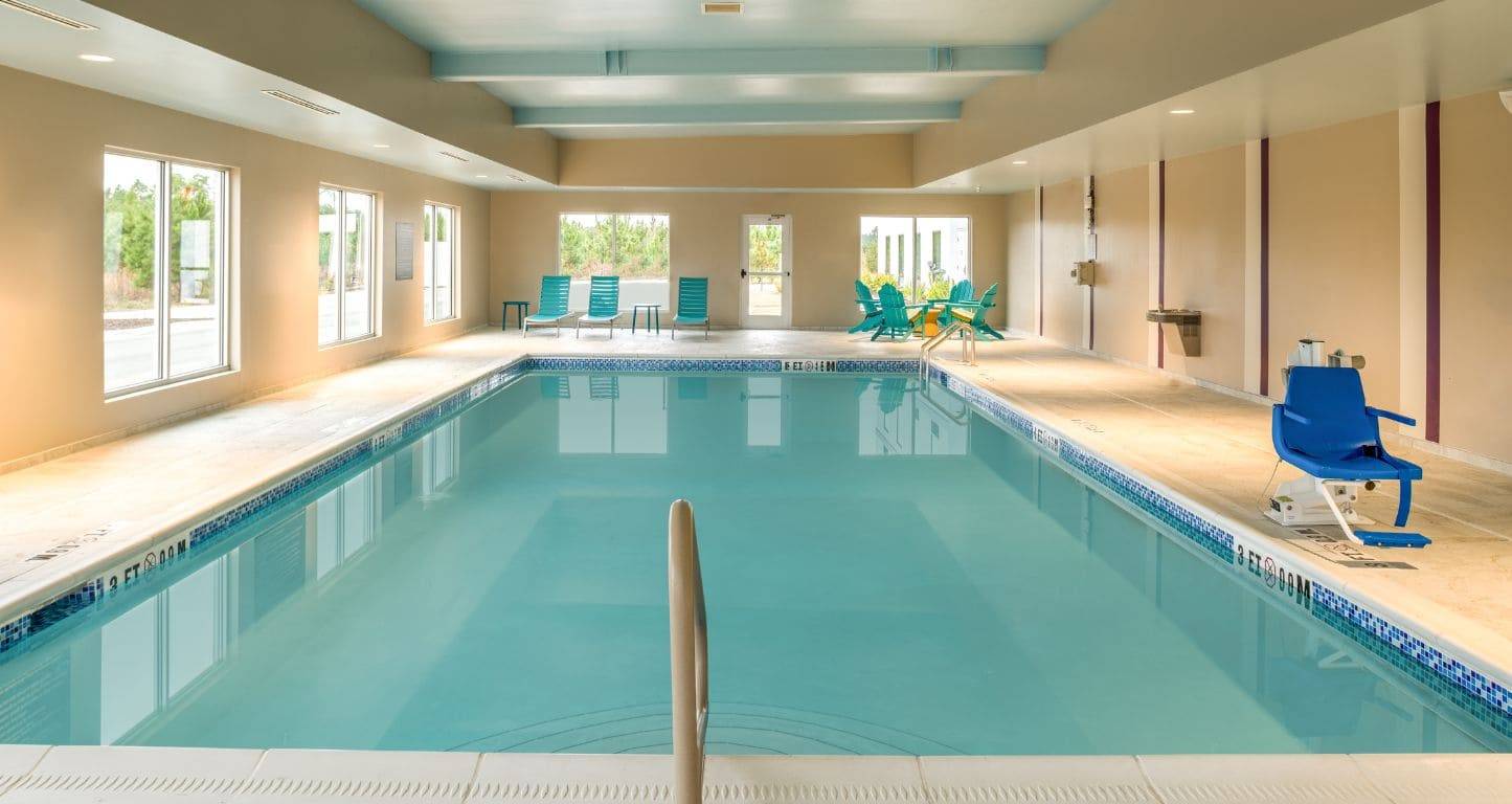 Indoor pool at Home2 Suites by Hilton Brunswick