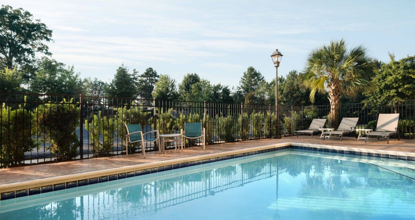 The outdoor pool at TownePlace Suites by Marriott Columbia Northwest/Harbison
