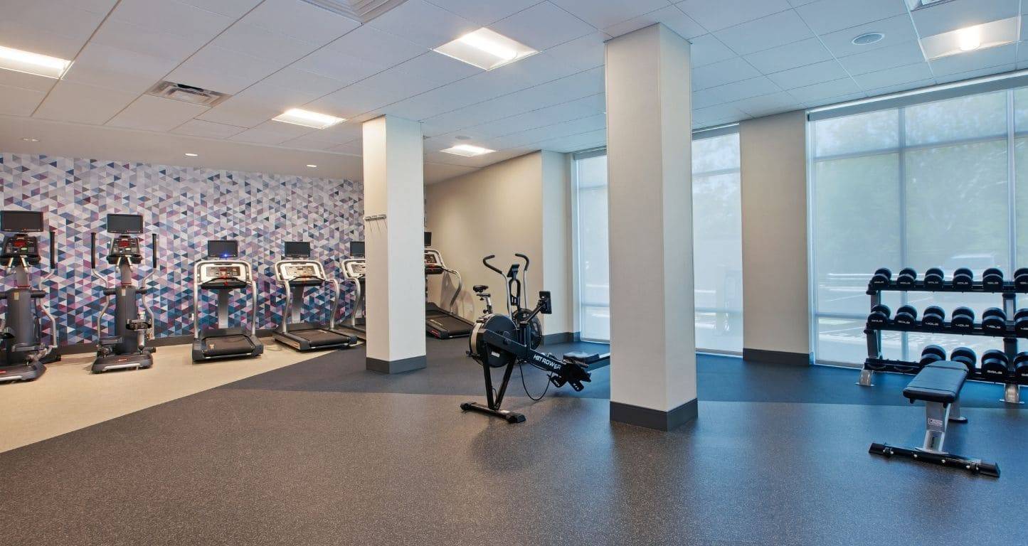 The fitness room at Hilton Garden Inn Columbus Easton