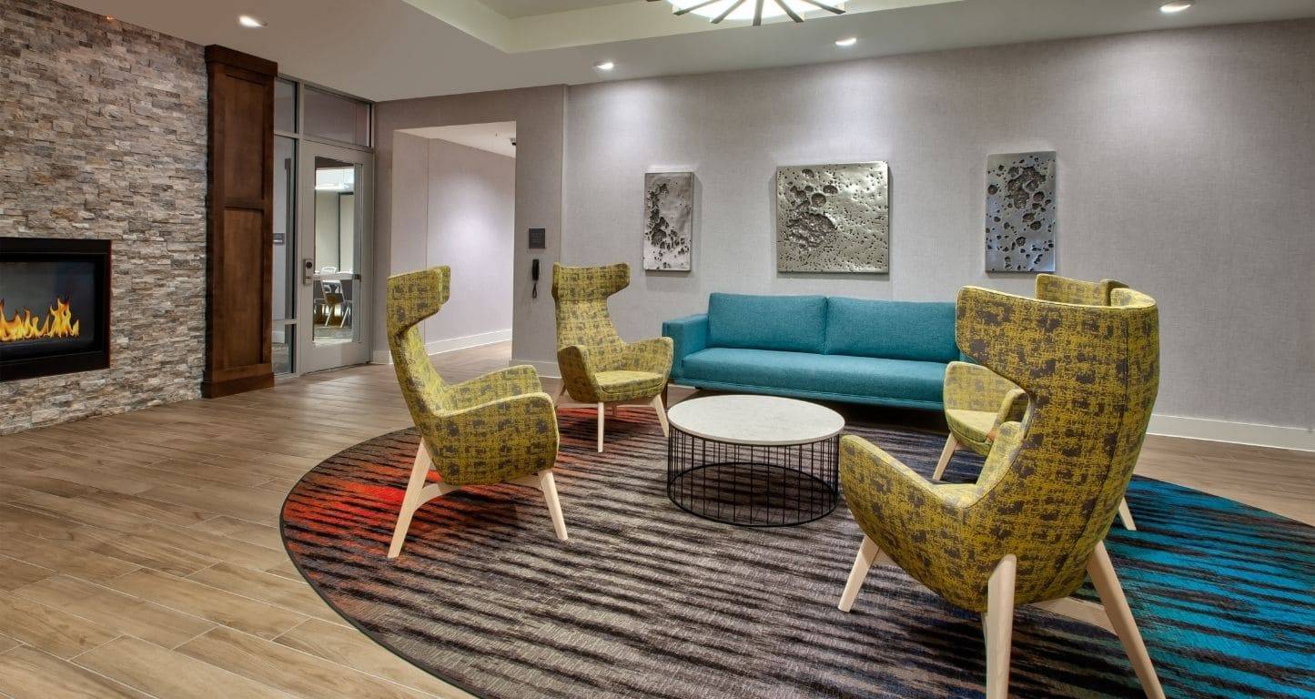 The lobby at Homewood Suites Columbus Easton
