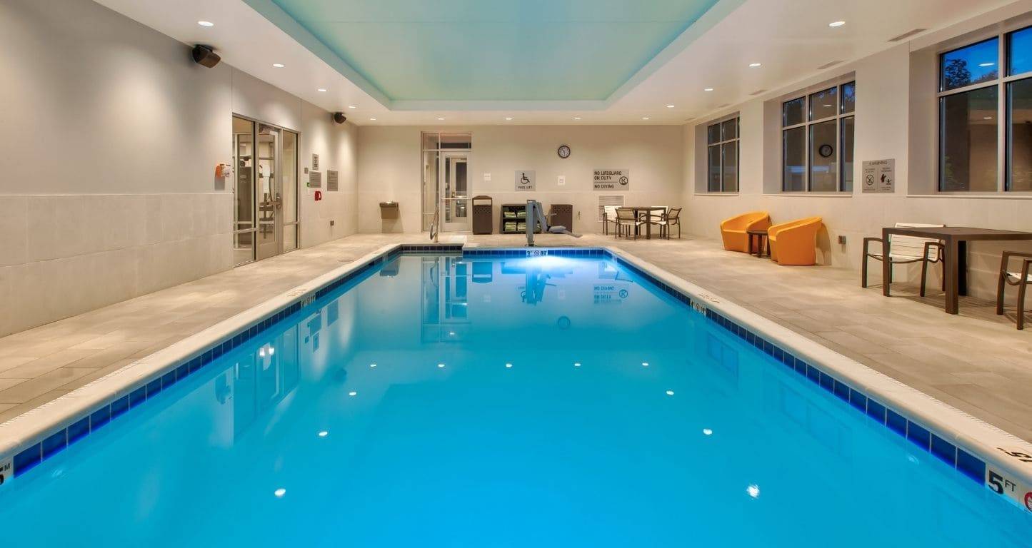 The indoor pool at Homewood Suites Columbus Easton