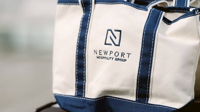 a close view of an NHG retreat bag