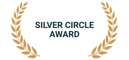 silver circle award icon