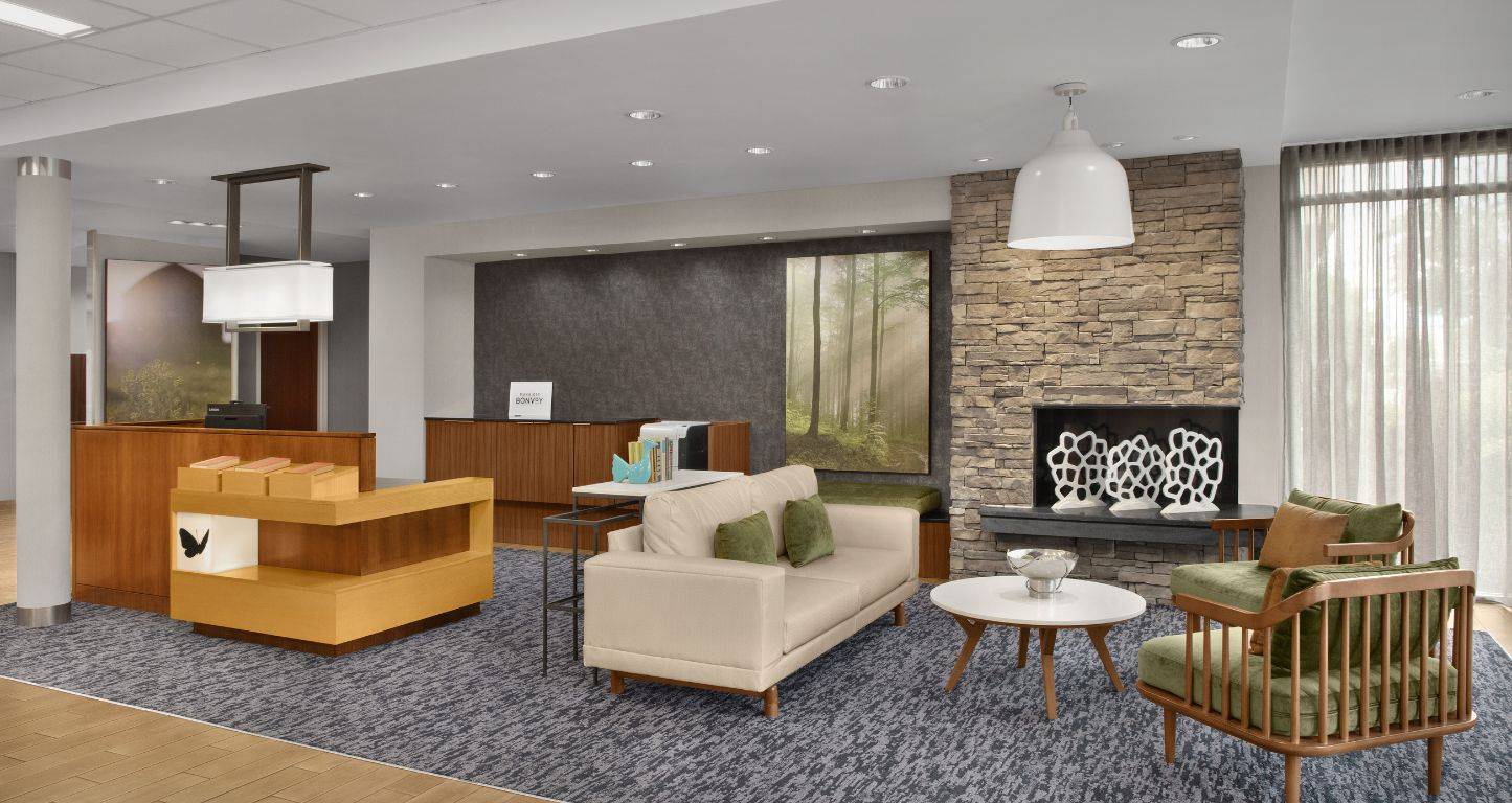 The lobby at at Fairfield Inn & Suites Wilmington New Castle