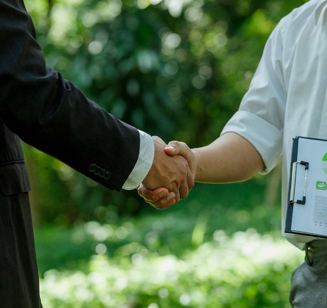 Two men shaking hands