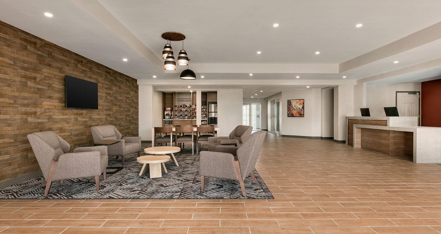 The lobby of Candlewood Suites Fayetteville