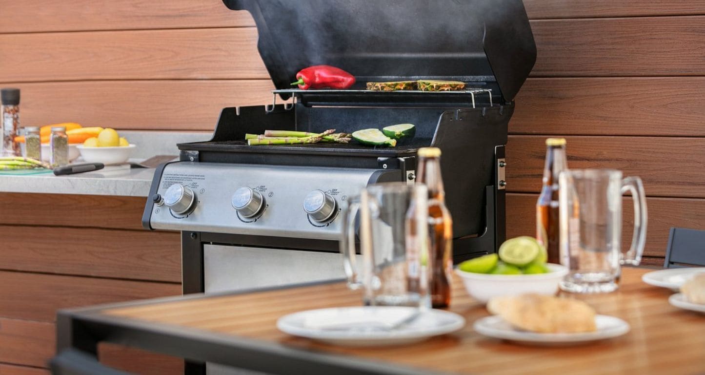 A grill on a patio at Candlewood Suites