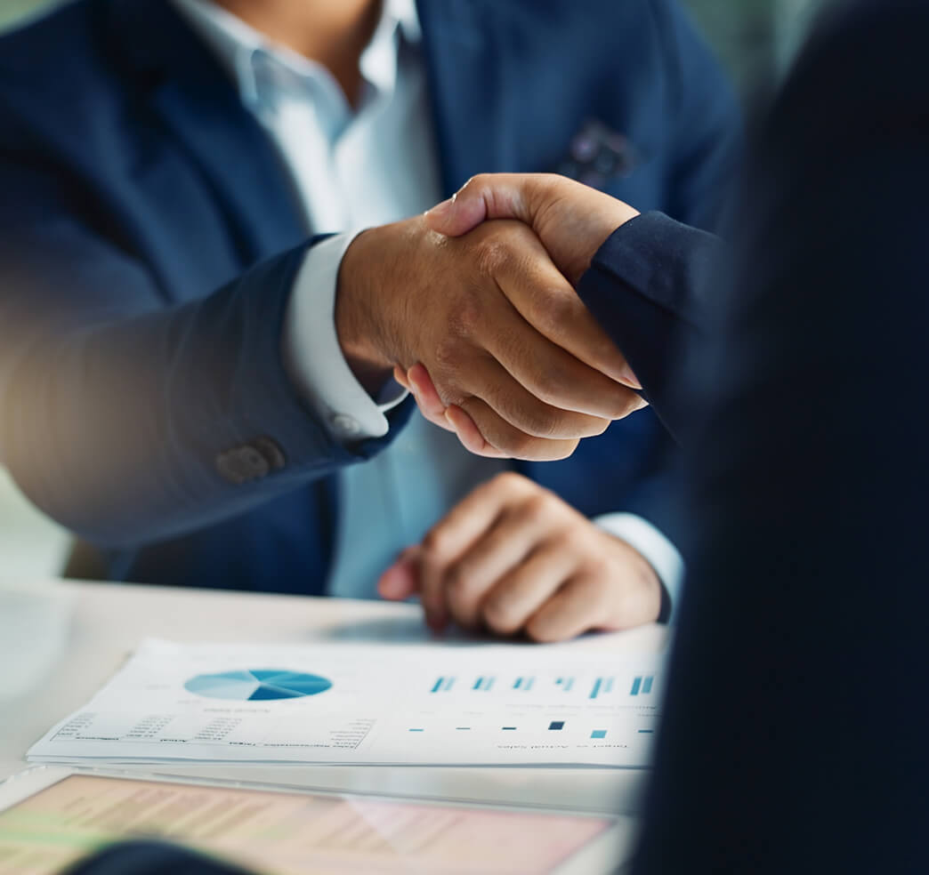 Two people shaking hands